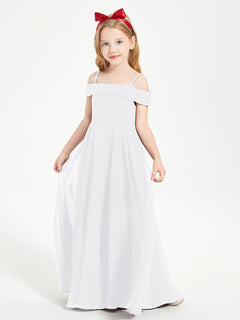 Chic Junior Bridesmaid Dresses Off the Shoulder White