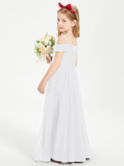 Chic Junior Bridesmaid Dresses Off the Shoulder White