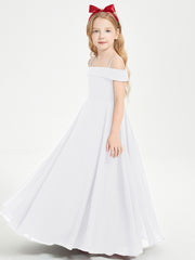 Chic Junior Bridesmaid Dresses Off the Shoulder White