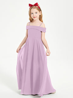 Chic Junior Bridesmaid Dresses Off the Shoulder Wisteria