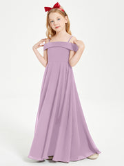 Chic Junior Bridesmaid Dresses Off the Shoulder Wisteria