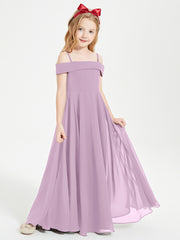 Chic Junior Bridesmaid Dresses Off the Shoulder Wisteria