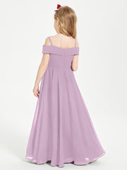 Chic Junior Bridesmaid Dresses Off the Shoulder Wisteria