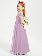 Chic Junior Bridesmaid Dresses Off the Shoulder Wisteria