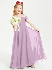Chic Junior Bridesmaid Dresses Off the Shoulder Wisteria