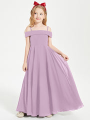 Chic Junior Bridesmaid Dresses Off the Shoulder Wisteria