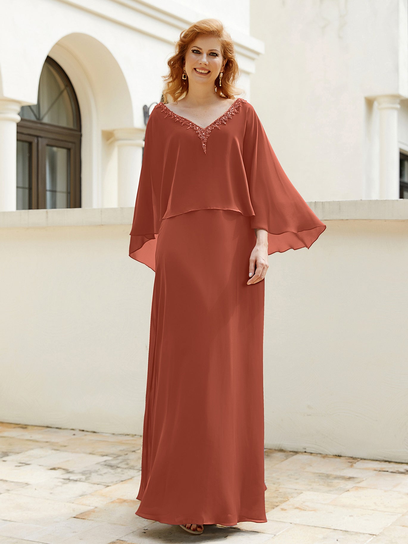 Rust Mother of the Bride Dresses  BABARONI