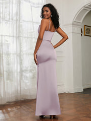 Cowl Neck Mermaid Dress With Sash Dusk