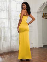 Cowl Neck Mermaid Dress With Sash Marigold Plus Size