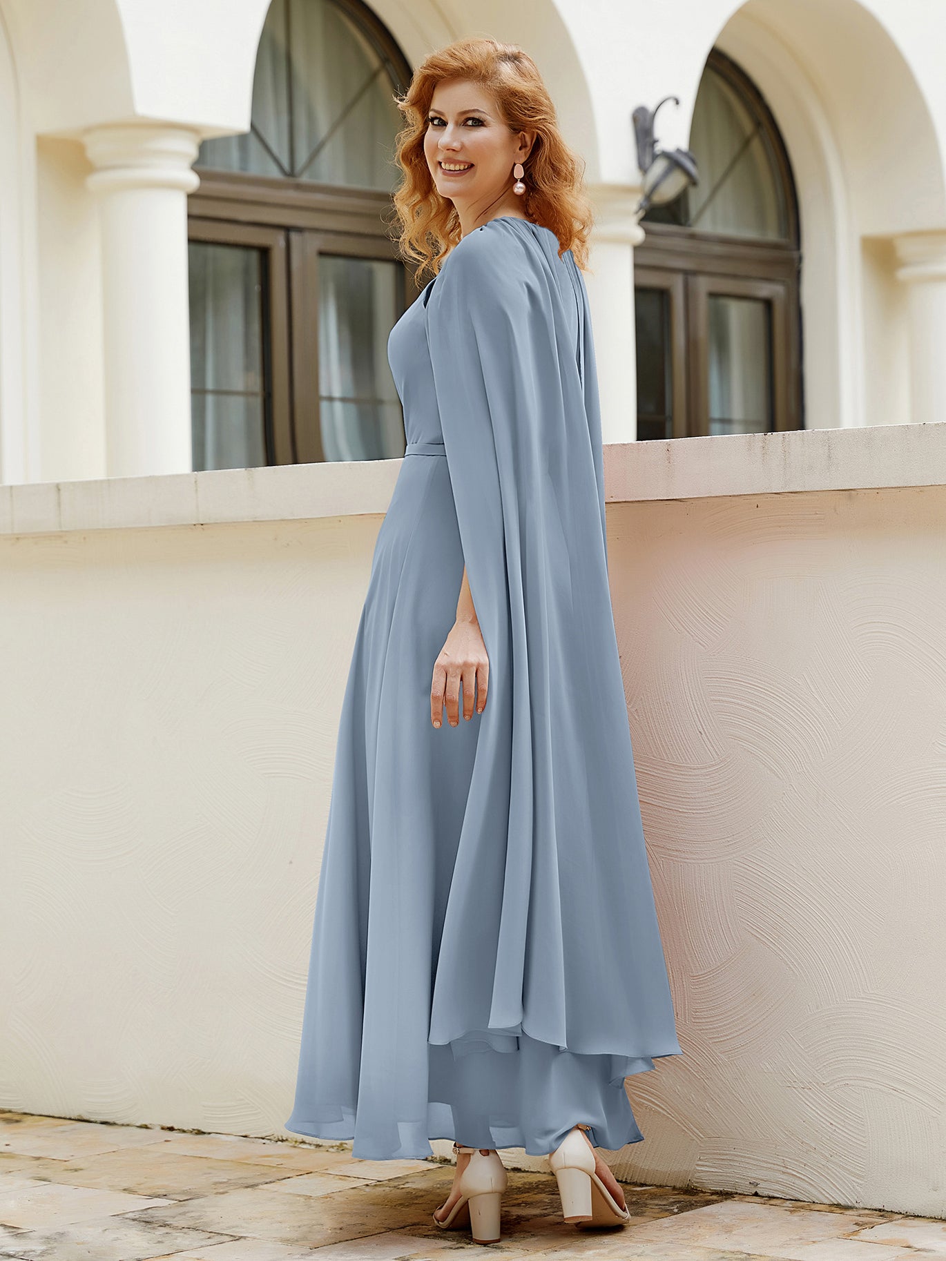 Dusty Blue Mother of the Bride Dresses BABARONI Dusty Blue Mother of the Bride Dresses BABARONI