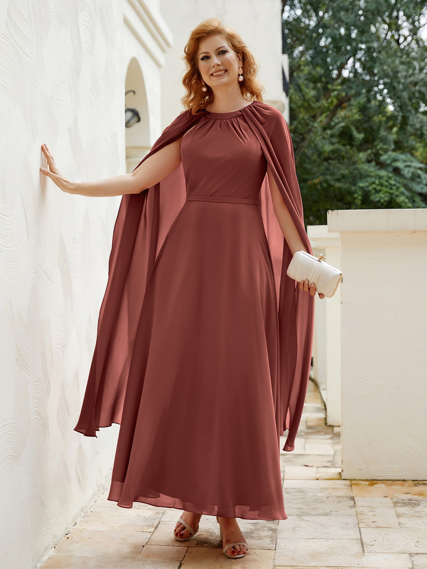 Terracotta Mother of the Bride Dresses BABARONI Terracotta Mother of the Bride Dresses BABARONI