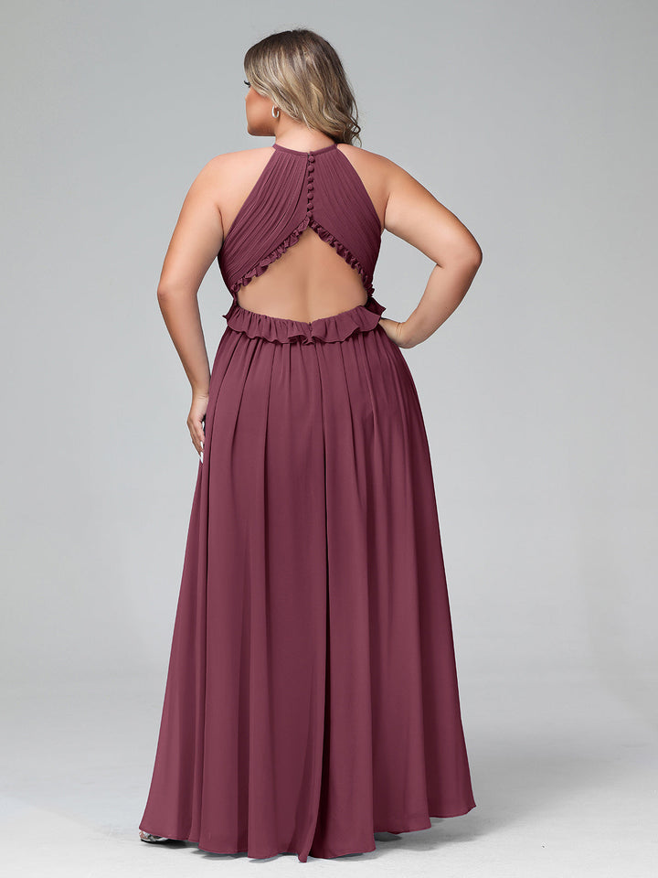 Vivo Zawadi Keyhole Dress - Mulberry main image 1