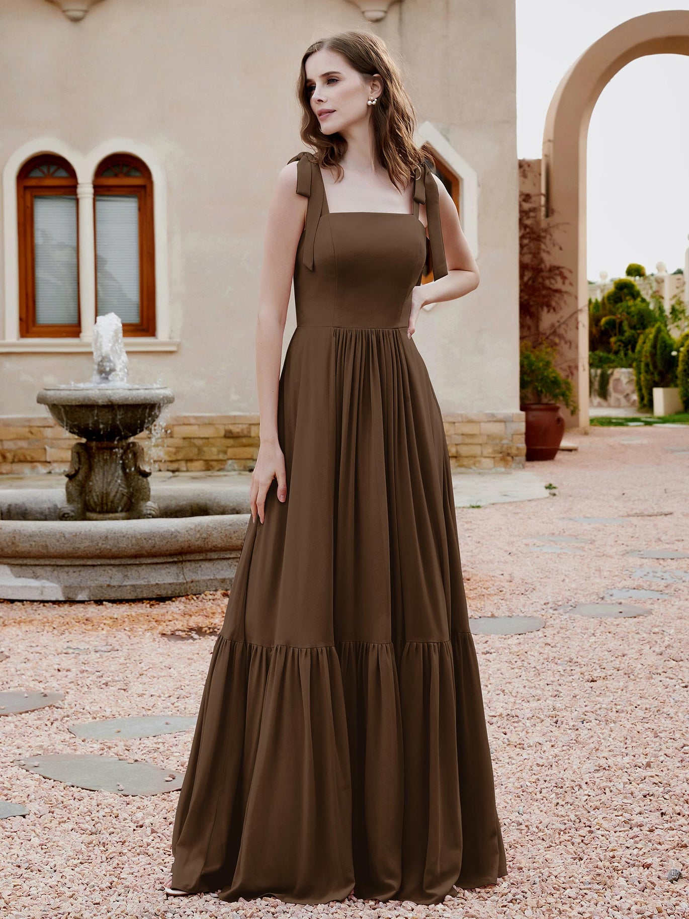 Brown Bridesmaid Dresses BABARONI Brown Bridesmaid Dresses BABARONI