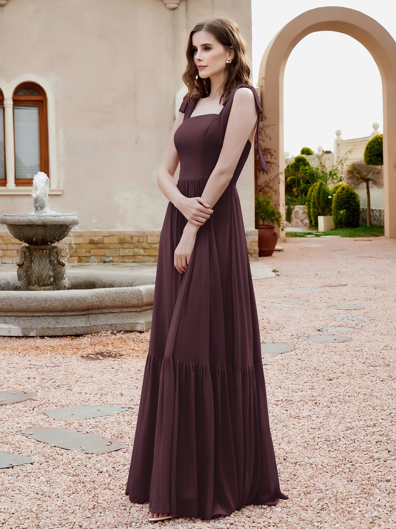 Cabernet Bridesmaid Dresses - Under $100 & Free Custom Size BABARONI Cabernet Bridesmaid Dresses - Under $100 & Free Custom Size BABARONI