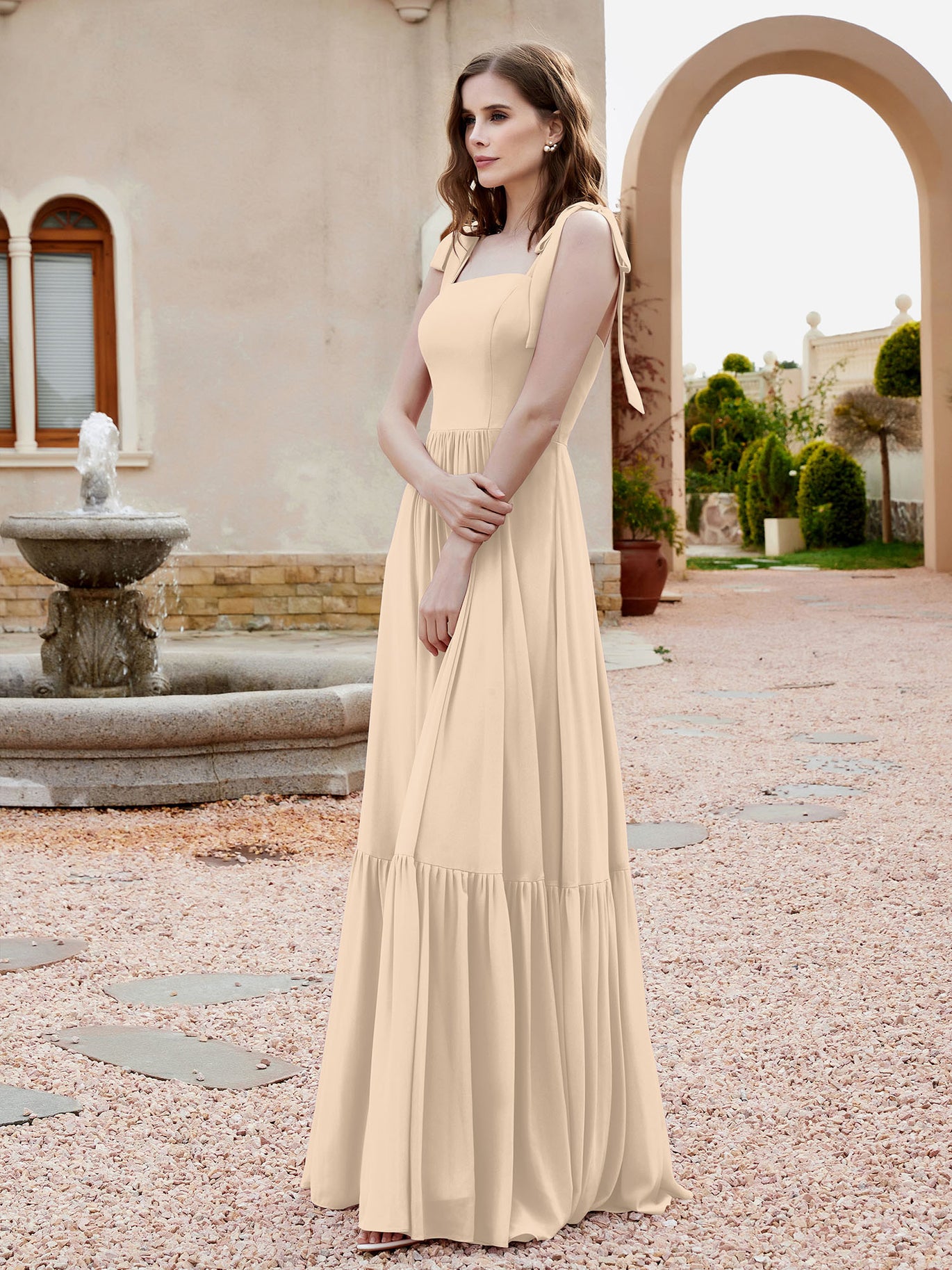 Champagne Bridesmaid Dresses - Cheap Gowns Under $100 BABARONI Champagne Bridesmaid Dresses - Cheap Gowns Under $100 BABARONI
