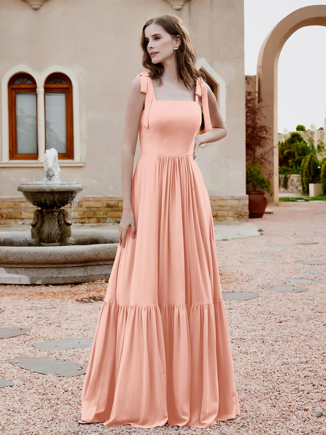 blue dress for baby girl Bright Coral Corset Style Prom Dress – Rosies Closet main image 1