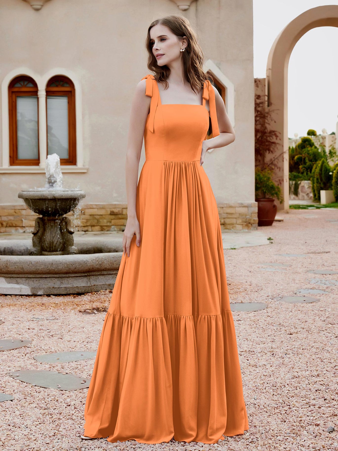 princess polly baby blue dress Burnt Orange Sexy Chic Silky Mismatched Soft Satin Mermaid Long Brides main image 1