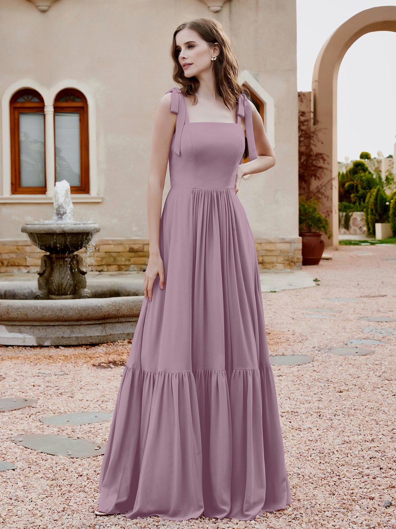 Vintage Mauve Bridesmaid Dresses - Free Custom Sizing BABARONI Vintage Mauve Bridesmaid Dresses - Free Custom Sizing BABARONI