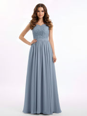 Appliqued and Beaded Dress with Sweetheart Neck Dusty Blue
