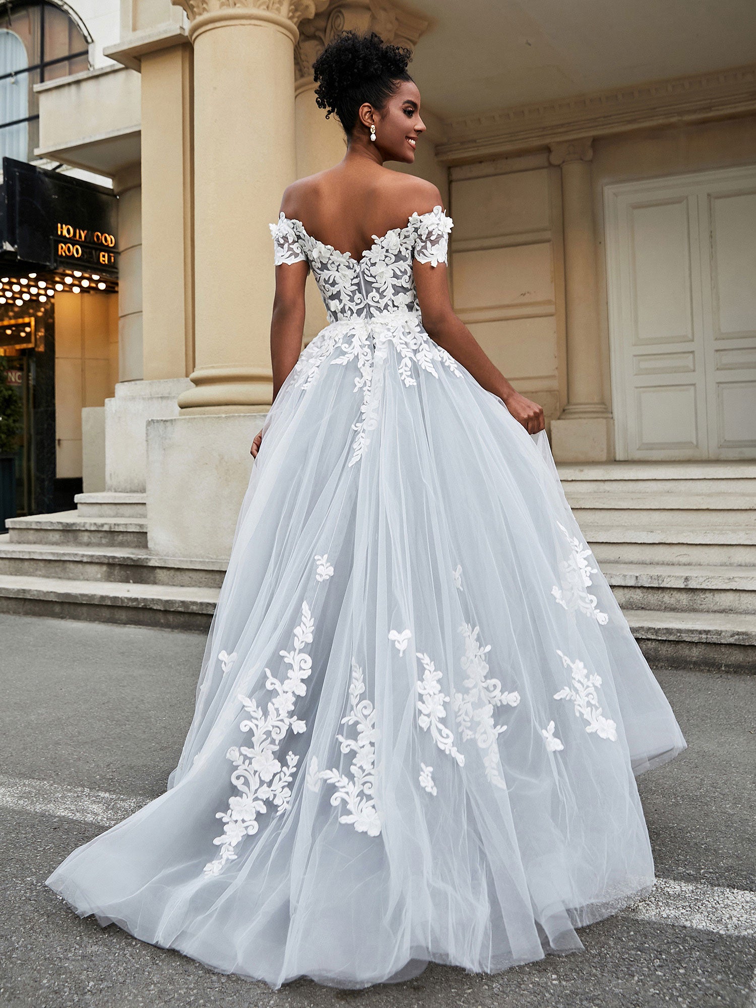 épine♡lace tulle bustier Bustier Pleated Tulle Fit & Flare Midi Dress