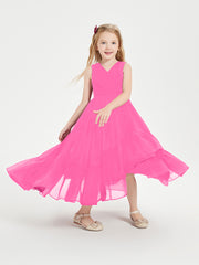 Boho Junior Bridesmaid Dresses Cascading Skirt Azalea