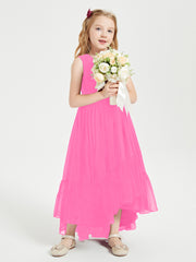 Boho Junior Bridesmaid Dresses Cascading Skirt Azalea