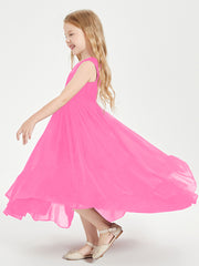 Boho Junior Bridesmaid Dresses Cascading Skirt Azalea