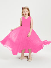 Boho Junior Bridesmaid Dresses Cascading Skirt Azalea
