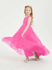 Boho Junior Bridesmaid Dresses Cascading Skirt Azalea