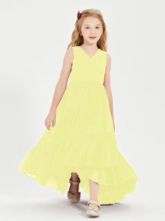 Boho Junior Bridesmaid Dresses Cascading Skirt Daffodil