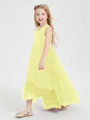 Boho Junior Bridesmaid Dresses Cascading Skirt Daffodil