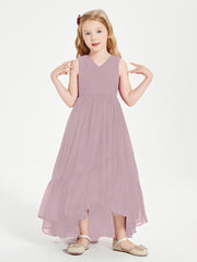 Boho Junior Bridesmaid Dresses Cascading Skirt Dusk