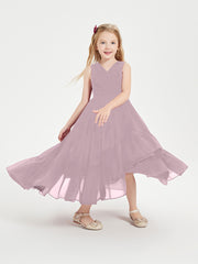 Boho Junior Bridesmaid Dresses Cascading Skirt Dusk