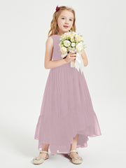 Boho Junior Bridesmaid Dresses Cascading Skirt Dusk