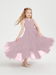 Boho Junior Bridesmaid Dresses Cascading Skirt Dusk