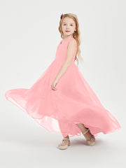 Boho Junior Bridesmaid Dresses Cascading Skirt Flamingo