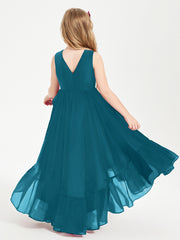 Boho Junior Bridesmaid Dresses Cascading Skirt Ink Blue