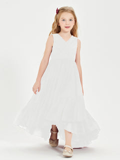 Boho Junior Bridesmaid Dresses Cascading Skirt Ivory