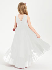 Boho Junior Bridesmaid Dresses Cascading Skirt Ivory
