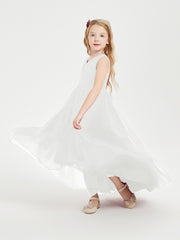 Boho Junior Bridesmaid Dresses Cascading Skirt Ivory