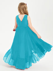 Boho Junior Bridesmaid Dresses Cascading Skirt Jade