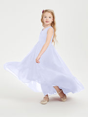 Boho Junior Bridesmaid Dresses Cascading Skirt Lavender