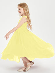 Boho Junior Bridesmaid Dresses Cascading Skirt Lemon