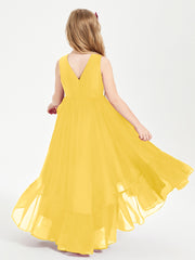 Boho Junior Bridesmaid Dresses Cascading Skirt Marigold