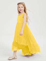 Boho Junior Bridesmaid Dresses Cascading Skirt Marigold