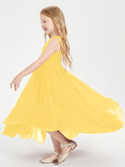 Boho Junior Bridesmaid Dresses Cascading Skirt Marigold