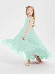 Boho Junior Bridesmaid Dresses Cascading Skirt Mint Green