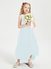 Boho Junior Bridesmaid Dresses Cascading Skirt Mist