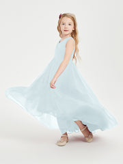 Boho Junior Bridesmaid Dresses Cascading Skirt Mist