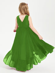 Boho Junior Bridesmaid Dresses Cascading Skirt Moss